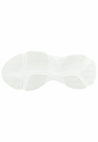 Schuhsohle aus weißem Gummi mit glatter Oberfläche, ausgestattet mit Zickzack-Profilen für Traktion und Grip; keine sichtbaren Marken oder Akzente.