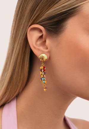 Singularu, LONG CORAL - Pendientes - gold-coloured