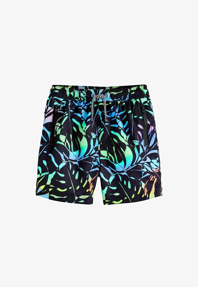Next PRINTED REGULAR FIT - Surfshorts - black leaf