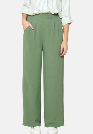 WIDE FLOWY  - Pantalon classique - khaki med