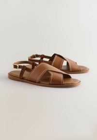 Sandalen - tan brown leather