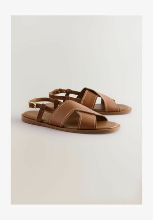 Next, Sandalen - tan brown leather