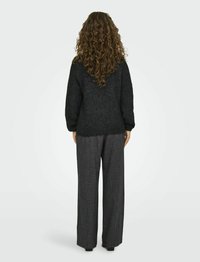 ONLY Strikkegenser - dark grey melange