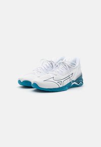 Mizuno WAVE MIRAGE 5 - Handbollssko - white/moroccan blue/silver
