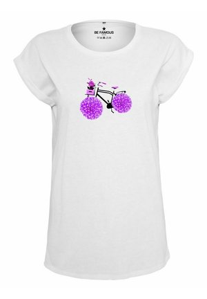 ROLLED  FLOWBIKE - Print T-shirt - weiß