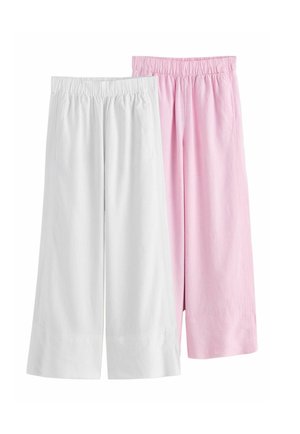 REGULAR FIT - WIDE LEG 2 PACK   - Trousers - pink white