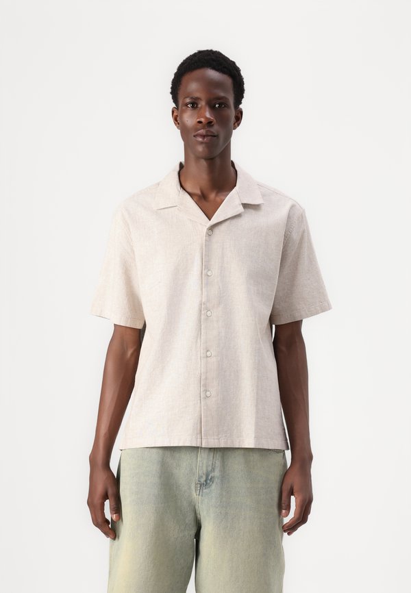 Camp Collar Summer Linen-Blend Shirt - Shirt - flax