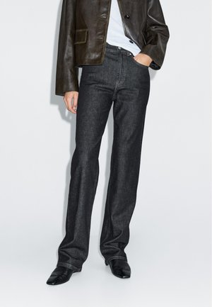 Massimo Dutti HIGH-WAIST  - Jeans Straight Leg - dark blue