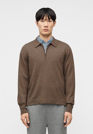 BENE ZIP - Svetrík - heather ginger bread