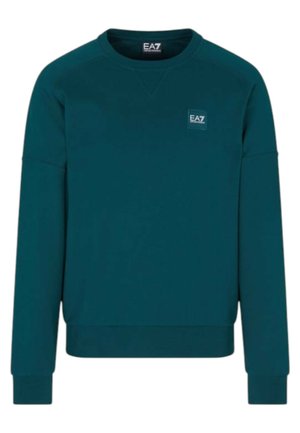 GIROCOLLO CON PATCH LOGO IN TONO E  SUL RETRO - Felpa - green