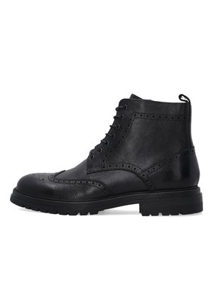 Šněrovací kotníkové boty - black
