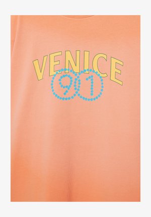 PULL&BEAR, STWD VENICE ORANGE SHORT-SLEEVED T-SHIRT - T-shirt imprimé - coral