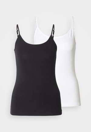 2 PACK - Top - white/black