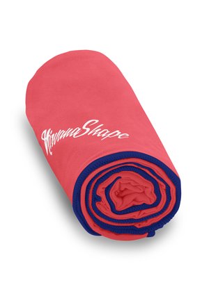 FÜR URLAUBER UND TRAVELLER AUS - Beach towel - korallenrot   blauer rand