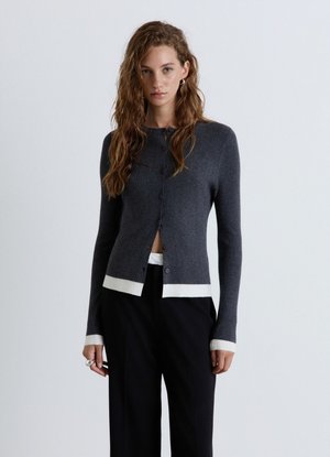 Calliope, MAGLIA TINTA UNITA - Strickjacke - grigio antracite melange