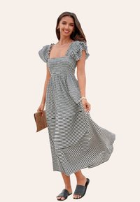 Cupshe BUBBLE SLEEVE  - Freizeitkleid - black