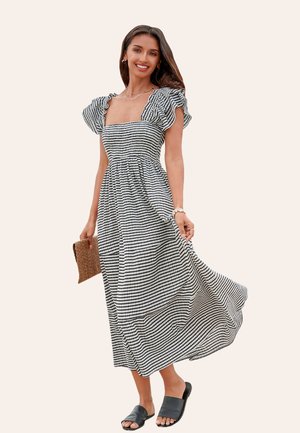 Cupshe BUBBLE SLEEVE  - Freizeitkleid - black