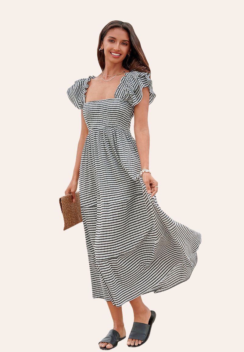 Cupshe BUBBLE SLEEVE  - Freizeitkleid - black
