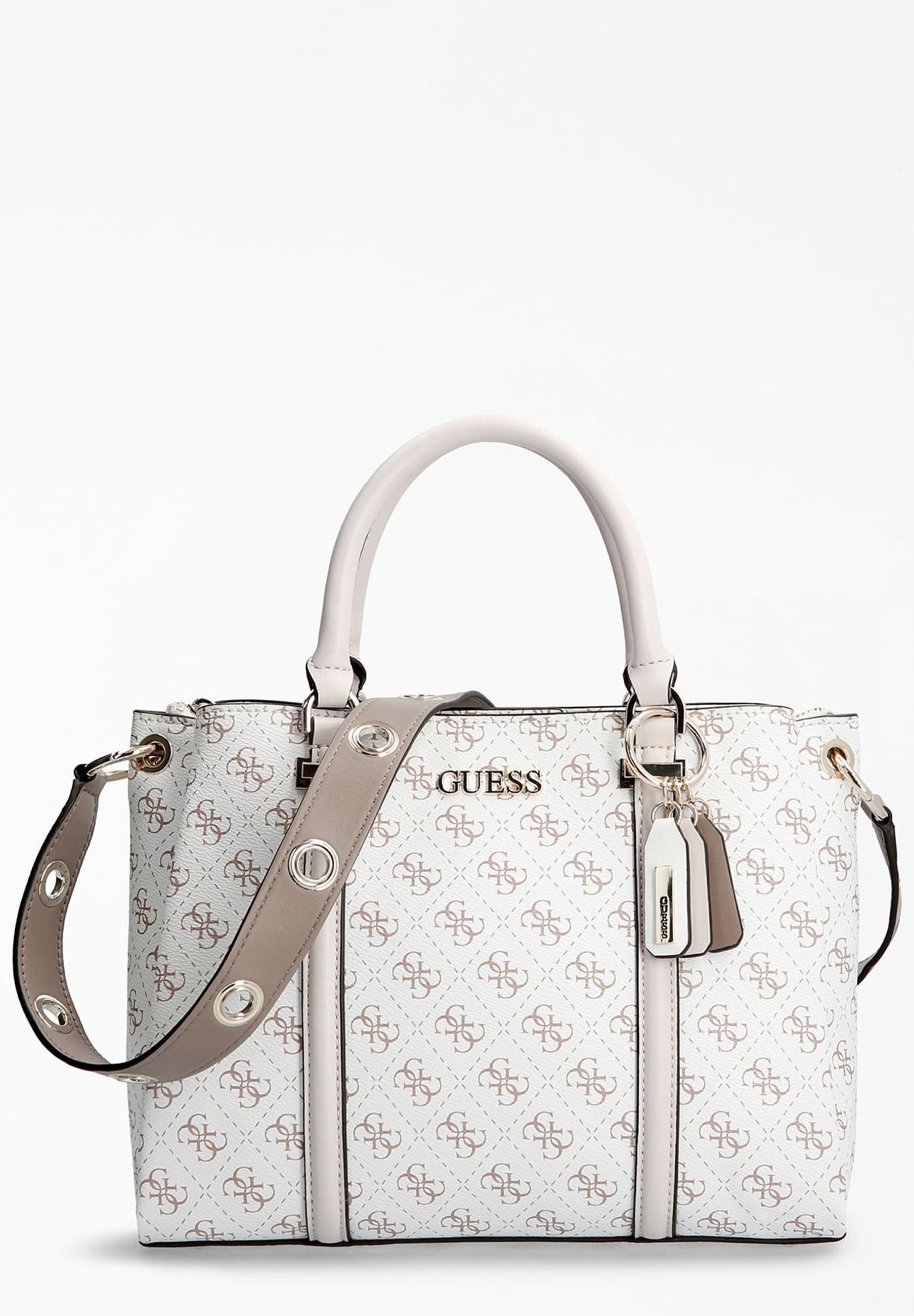 Guess WASHINGTON SATCHEL - Borsa a mano - weiß/bianco - Zalando.it
