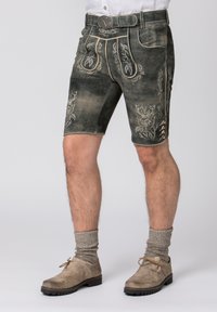 Stockerpoint Leren broek - grau gespeckt