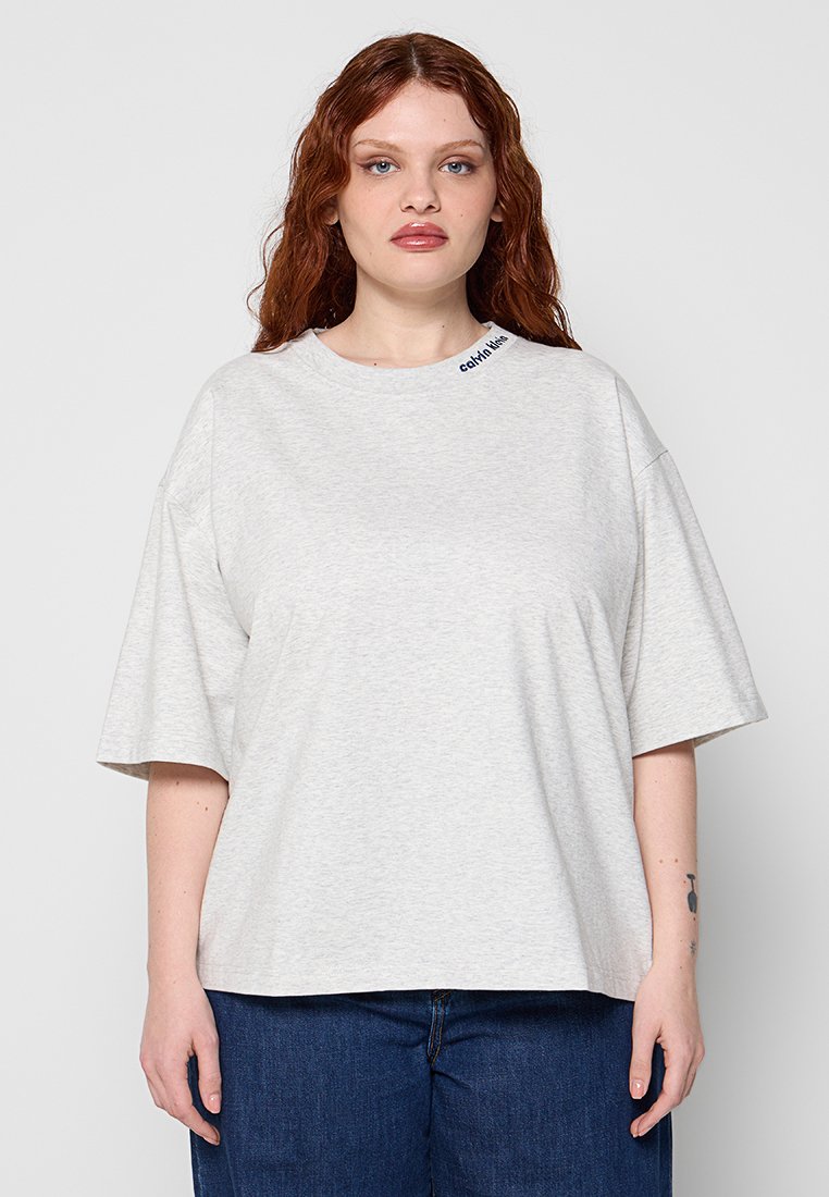 Calvin Klein Jeans T-shirt basic lichtgrijs Calvin Klein Jeans T-shirt basic lichtgrijs