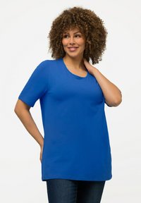 Ulla Popken RUNDHALSAUSSCHNITT - T-shirt basic - royal