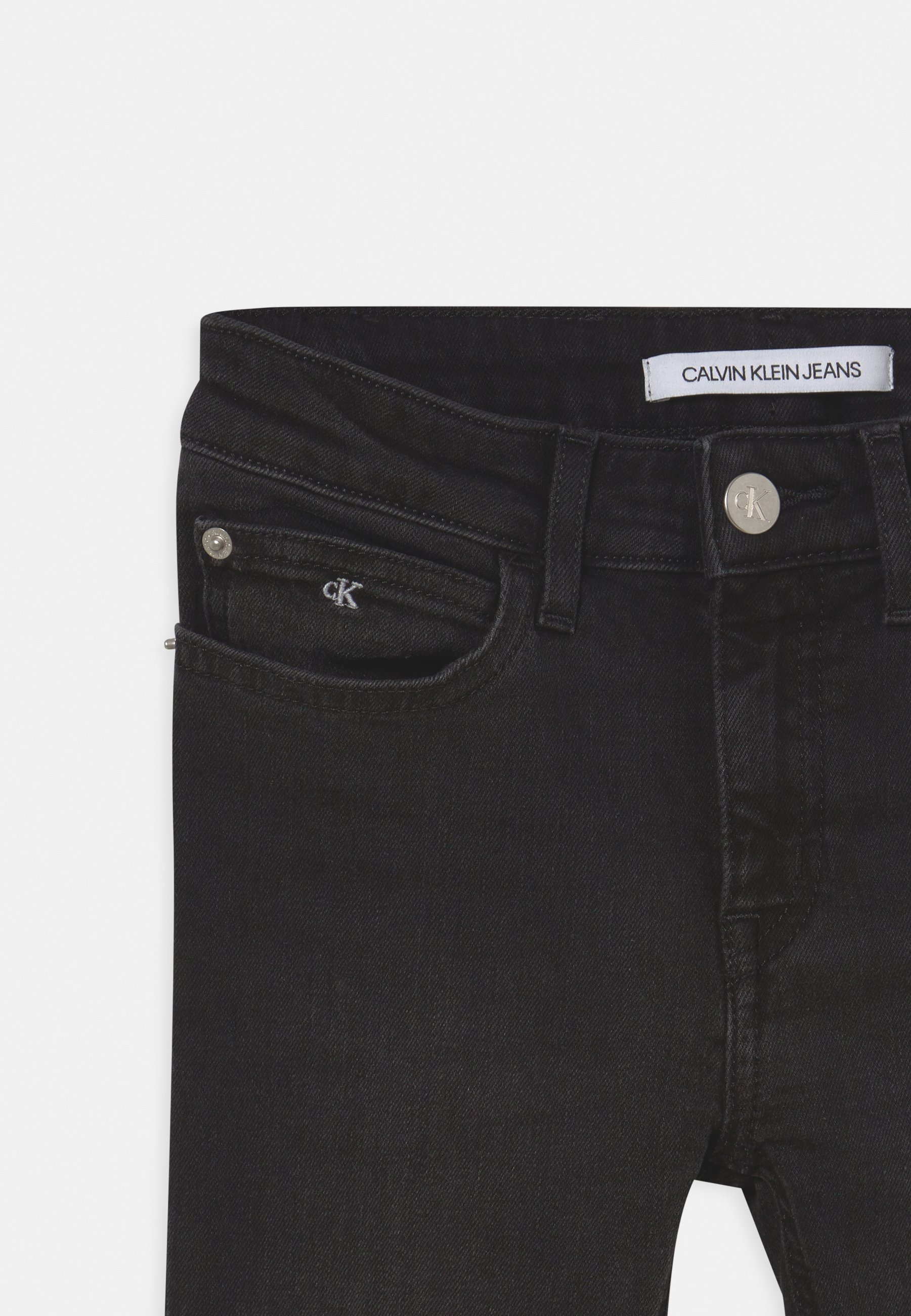 Calvin Klein Jeans SUPER SKINNY - Aptempti džinsai - essential easy  grey/pilka - Zalando.lt