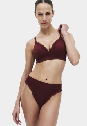 Marks & Spencer, 2 PACK JASMINE LACE HIGH LEG KNICKERS. - Trusser - dark wine