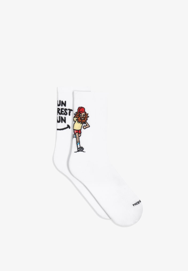 Pacific and Co FOREST RUN UNISEX PERFORMANCE - Calcetines - white