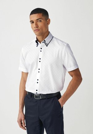 TRIMMED REGULAR FIT - Camisa - white double collar