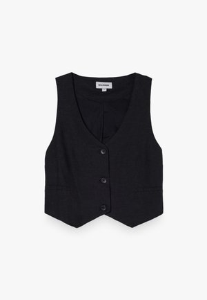 Balmohk, Rustic Linen-Blend - Veste sans manches - black