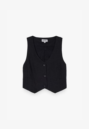 Balmohk, Rustic Linen-Blend - Veste sans manches - black