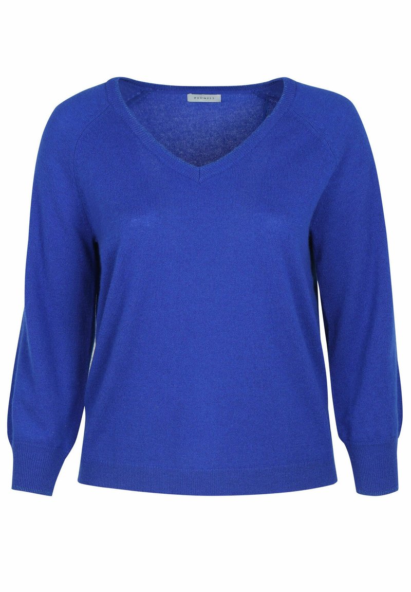 Damen Strickjacken | Promiss Strickpullover royal blue/blau - EP15330 Damen Strickjacken | Promiss Strickpullover royal blue/blau - EP15330