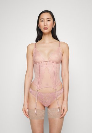 Playful Promises BLUSH AND BASQUE WITH BINDINGS  - Body - blush