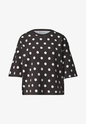 Street One, KURZARM SWEATSHIRT MIT RUNDHALS - T-Shirt print - black coffee
