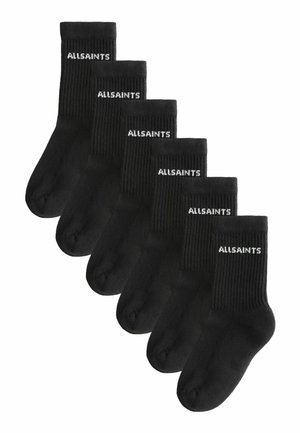 LOGO CUSHIONED SOLE 6 PACK  - Socks - black