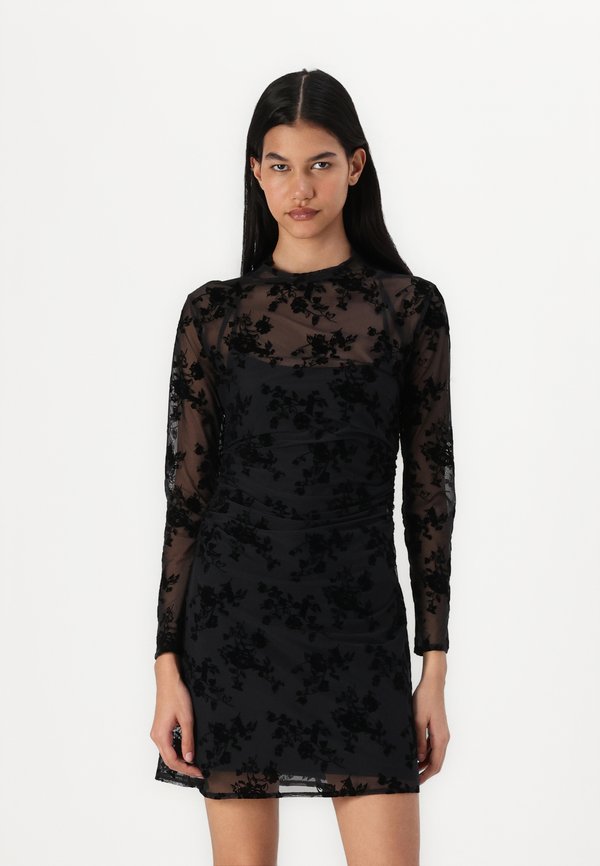 The A&F Paloma Long-Sleeve Mesh Mini Dress - Day dress