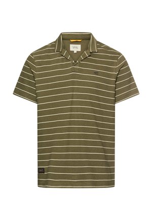 MIT KONTRASTIERENDEN DETAILS - Poloshirt - deep olive