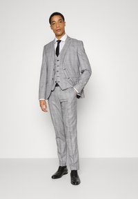 Selected Homme SLHMYLOLOGAN SUIT - Fato - grey melange/hounds check