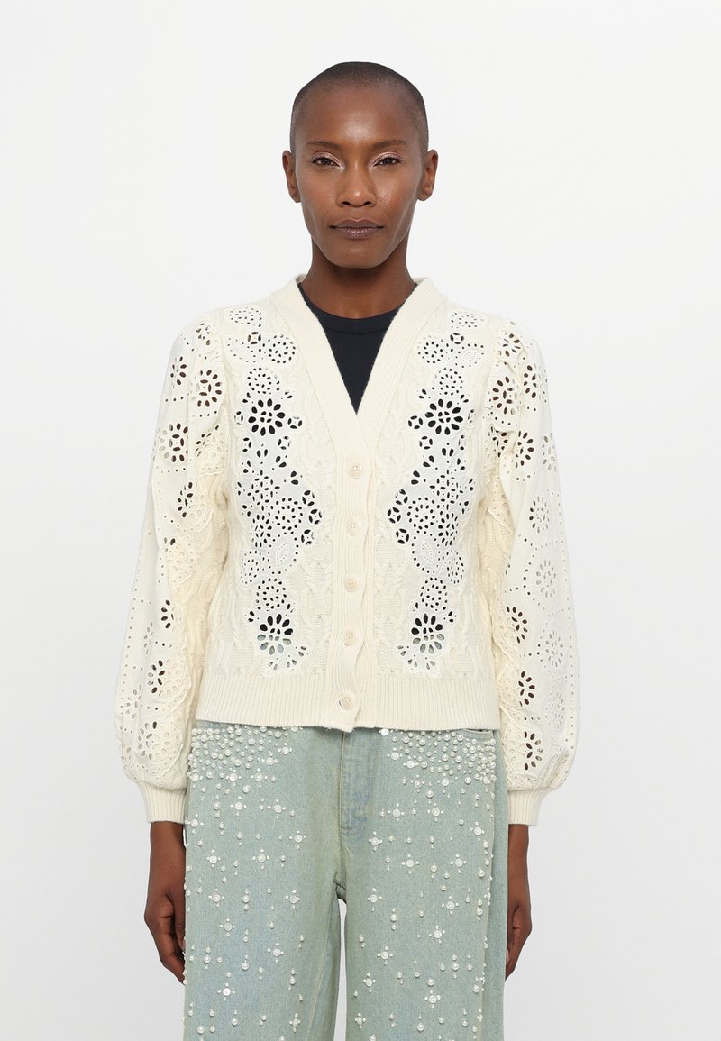 Sea - LAINEY EMBROIDERY - Chaqueta de punto - cream, Ampliar