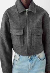 Bershka Tunn jacka - blue-grey