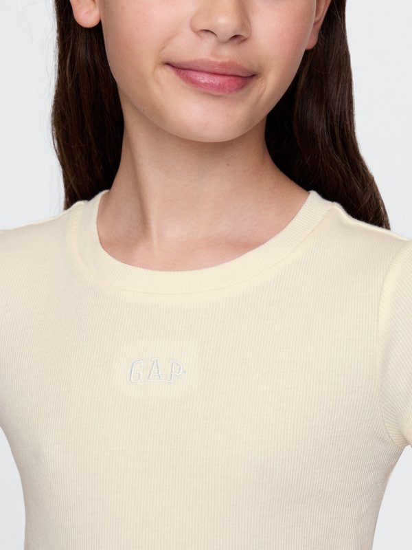 LOGO TEE GIRLS - Basic T-shirt - ivory frost4