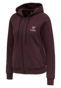 Hummel Felpa con zip - brown