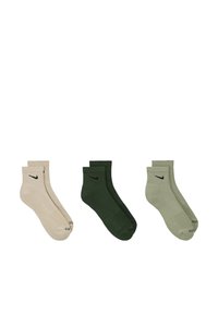 Nike Performance EVERYDAY PLUS CUSH ANKLE UNISEX 3 PACK  - Calcetines de deporte - it orewood brn black/jade horizon black/fir black
