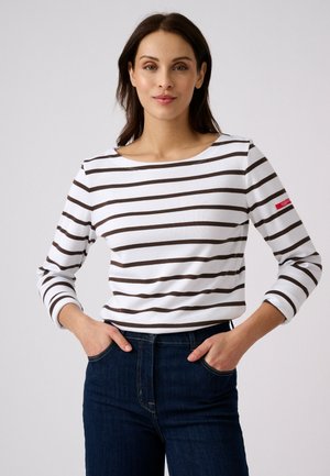 Damart, THERMOLACTYL - BOAT NECK LONG SLEEVE - Maglietta a manica lunga - brown striped