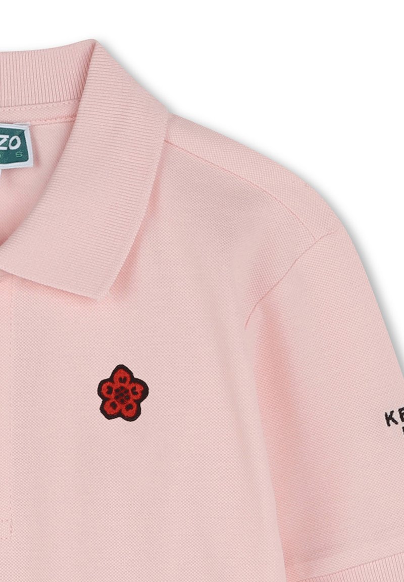 KENZO kids WITH PATCH AND EMBROIDERY Polo shirt english rose
