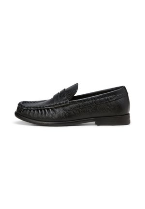 PENNY-LOAFER MODEL FIONA AUS STRUKTURIERTEM - Instappers - black