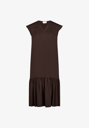 Cartoon, CARTOON MIT FLÜGELÄRMELN CASUAL-KLEID - Robe de jour - dunkelbraun