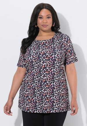 LEOMUSTER, A-LINIE, RUNDHALS, HALBARM - T-shirt con stampa - dark cement