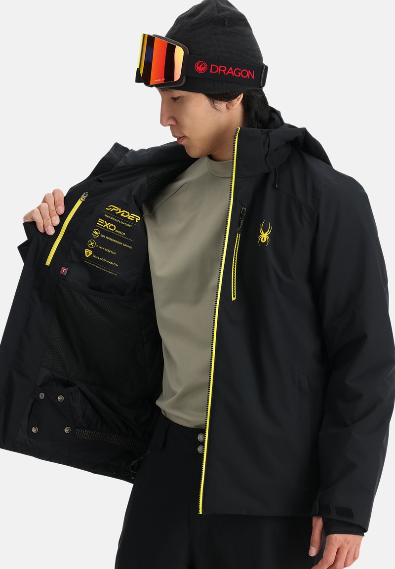 Veste Sportive Spyder Stretch Noir - Taille S (16 Ans) - Parfaite Pour Rando, Trail, Jogging - Très Bon état